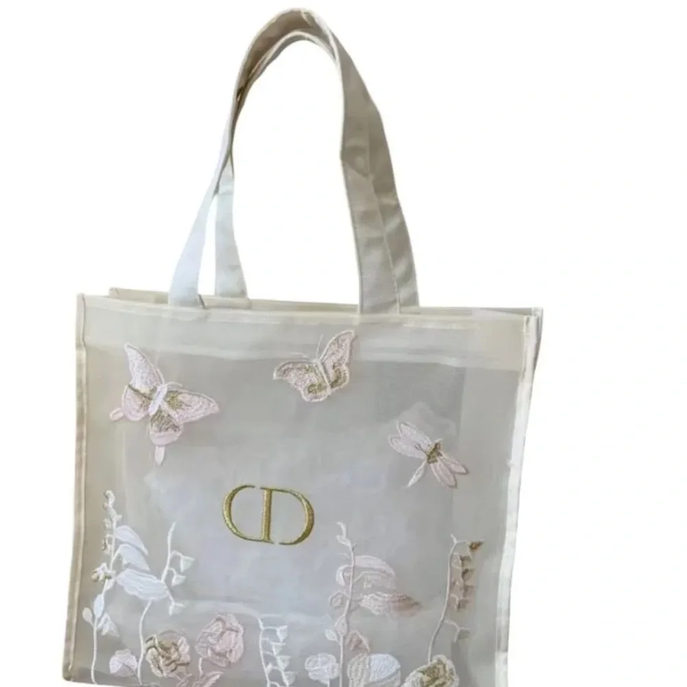 ⚜️⚜️ Elegant Cream Tote and Pouch Set from Christian Dior GWP ⚜️⚜️